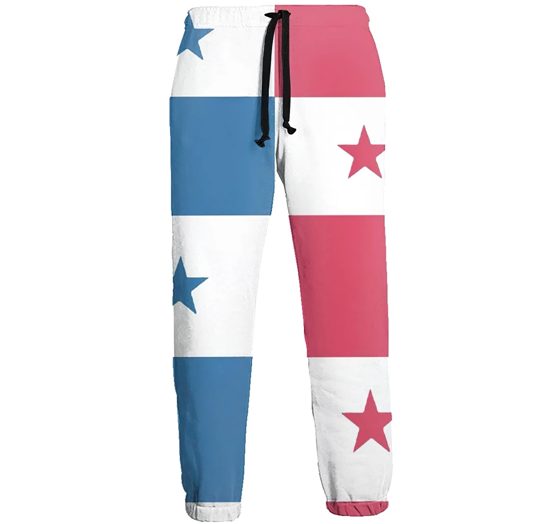 Flag Of Panama Casual Hip Hop Trousers Length Jogger Pants Baggy Drawstring Sweatpants With Pockets Sweatpant