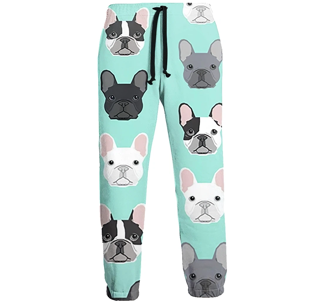 French Bulldogs Puppies Menwomen Sweatpants Funny Joggers Pants Sports Trousers With Drawstring Sweatpant