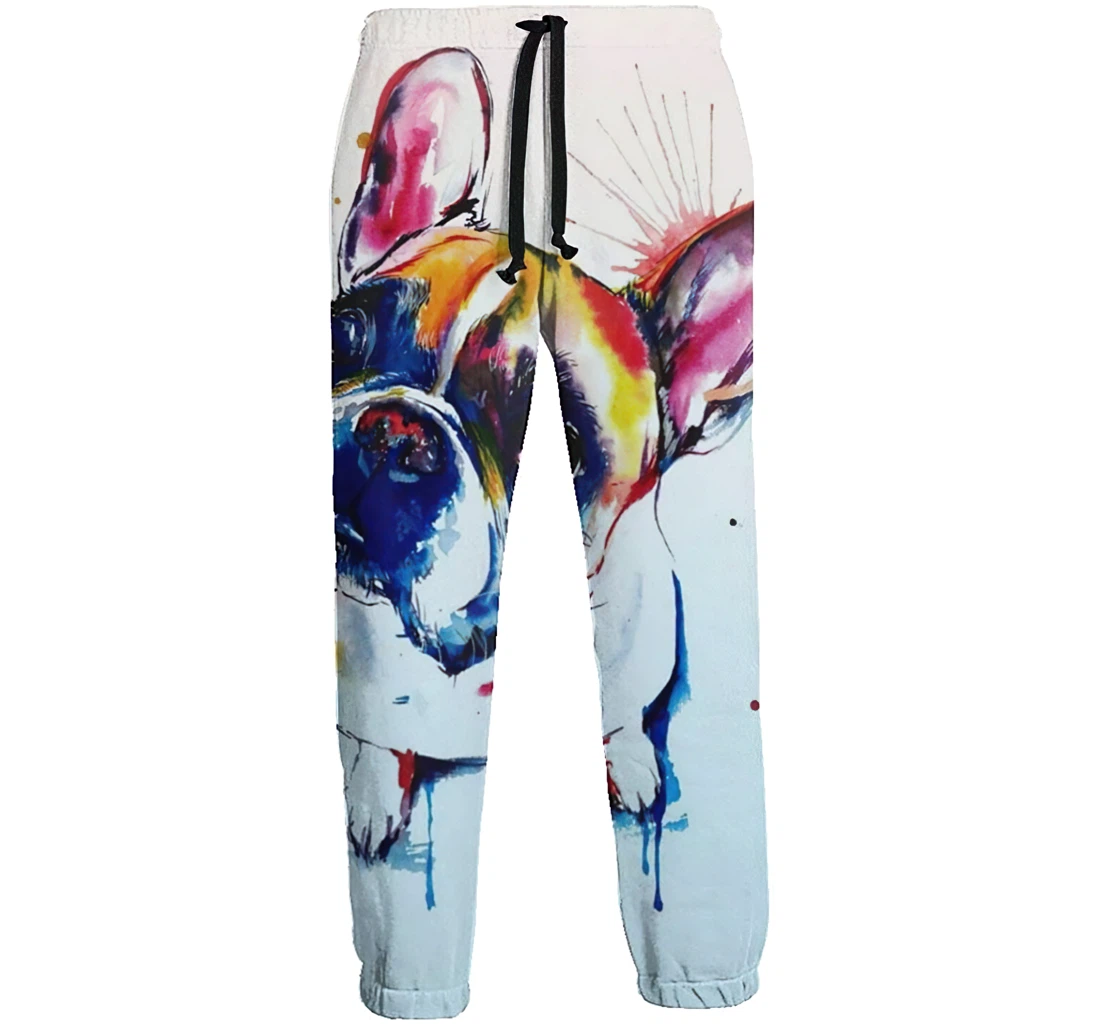French Bulldog Painting Unisex 3d Graphic Jogger Pants Lightweight Comfortable Baggy Sweatpants With Drawstring Pockets Sweatpant