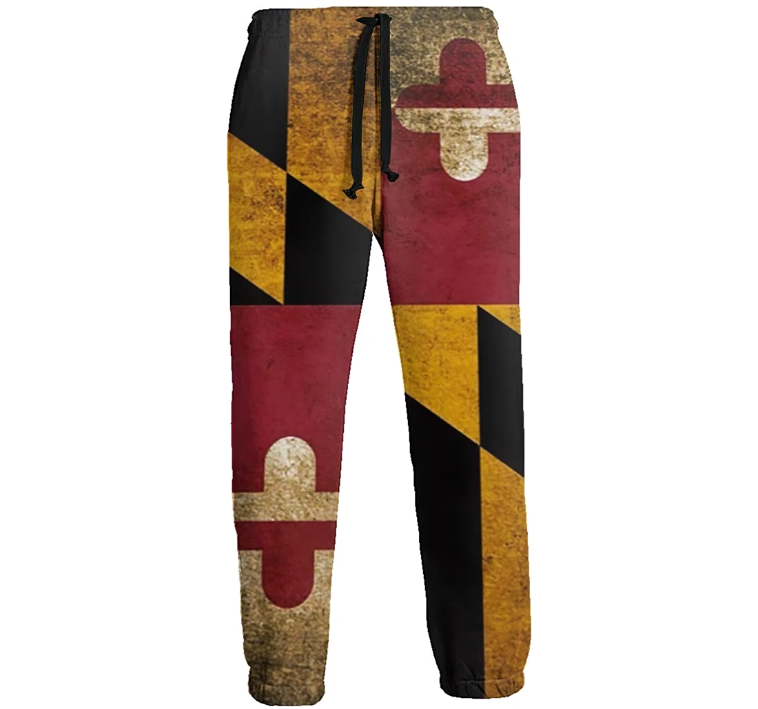 Flag Of Maryland Menwomen Sweatpants Funny Joggers Pants Sports Trousers With Drawstring Sweatpant