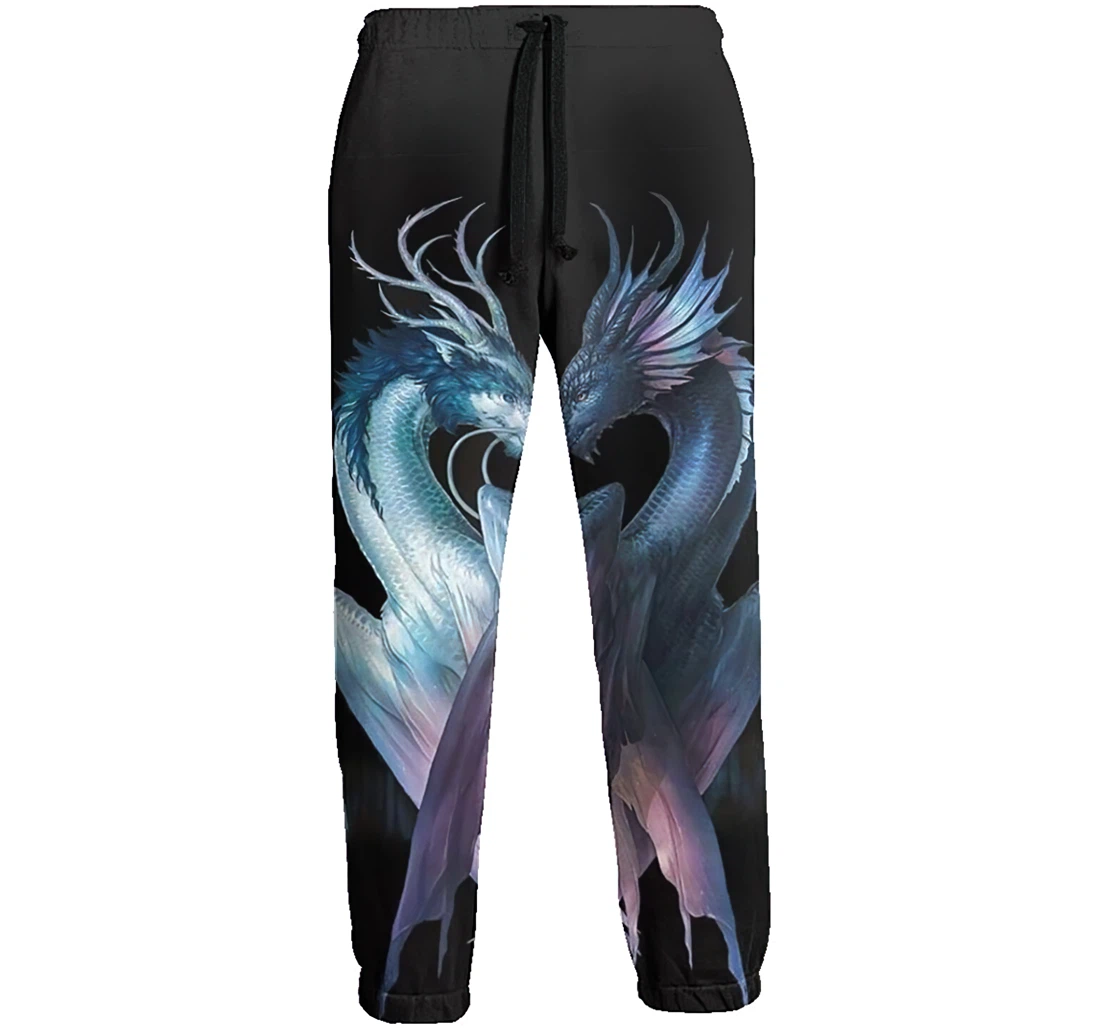 Ying Yang Dragons Menwomen Sweatpants Funny Joggers Pants Sports Trousers With Drawstring Sweatpant