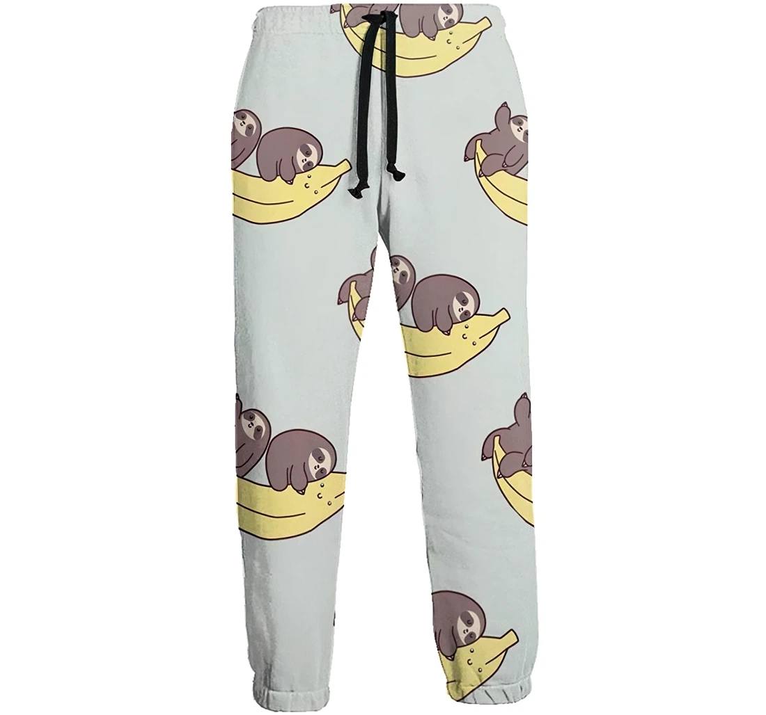 Sloth Banana Unisex 3d Graphic Jogger Pants Lightweight Comfortable Baggy Sweatpants With Drawstring Pockets Sweatpant