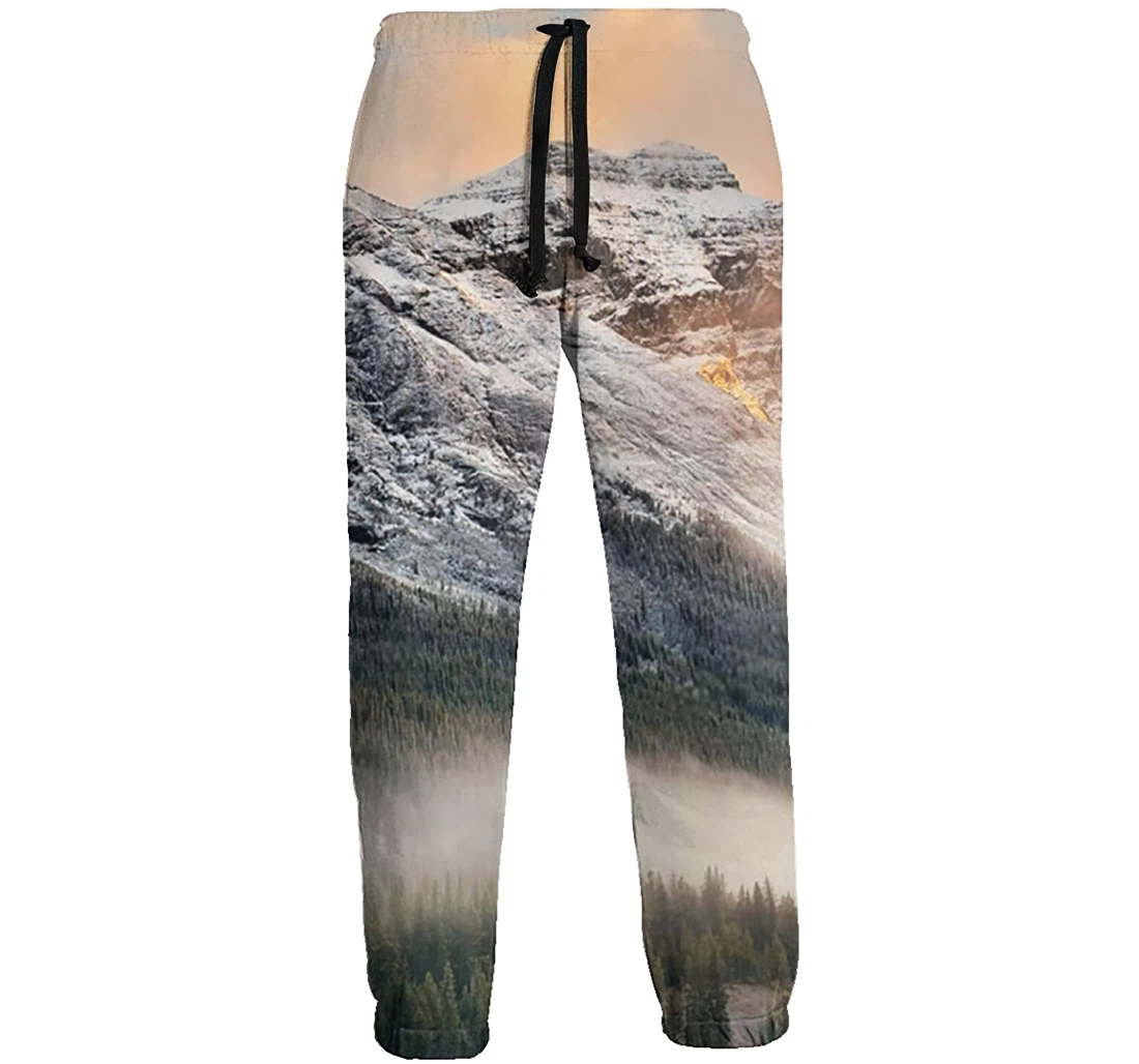 Snowy Mountain Unisex 3d Graphic Jogger Pants Lightweight Comfortable Baggy Sweatpants With Drawstring Pockets Sweatpant