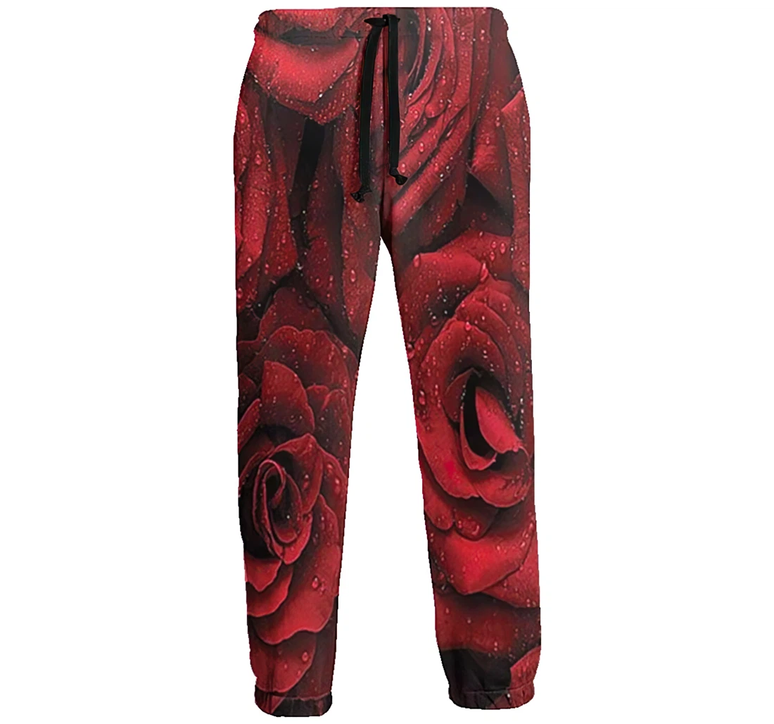 A Beautiful Dripping Rose Menwomen Sweatpants Funny Joggers Pants Sports Trousers With Drawstring Sweatpant