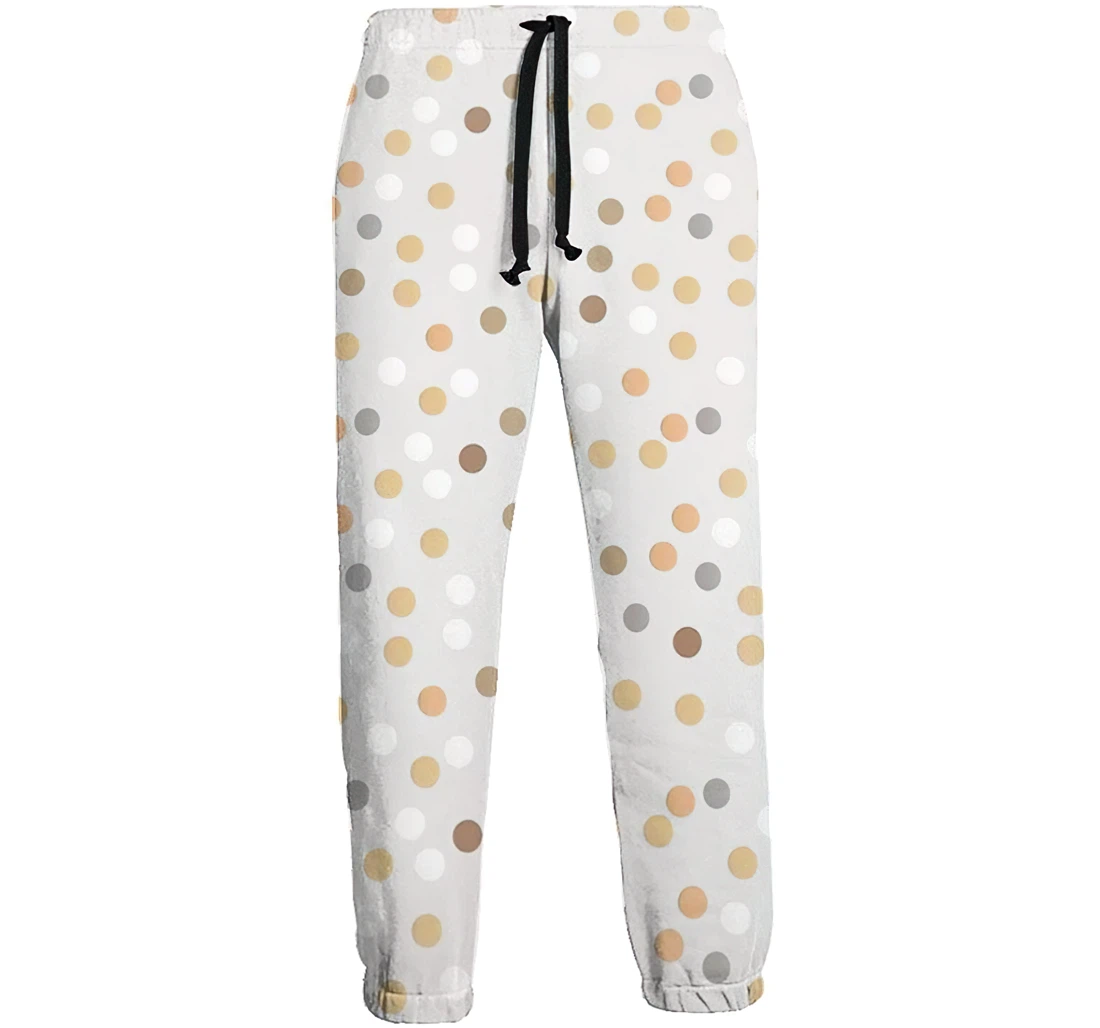 White And Yellow Polka Dot Jogger Pants 3d Sweat Pants Hip Hop Garment Unisex Spring Sweatpants Sweatpant