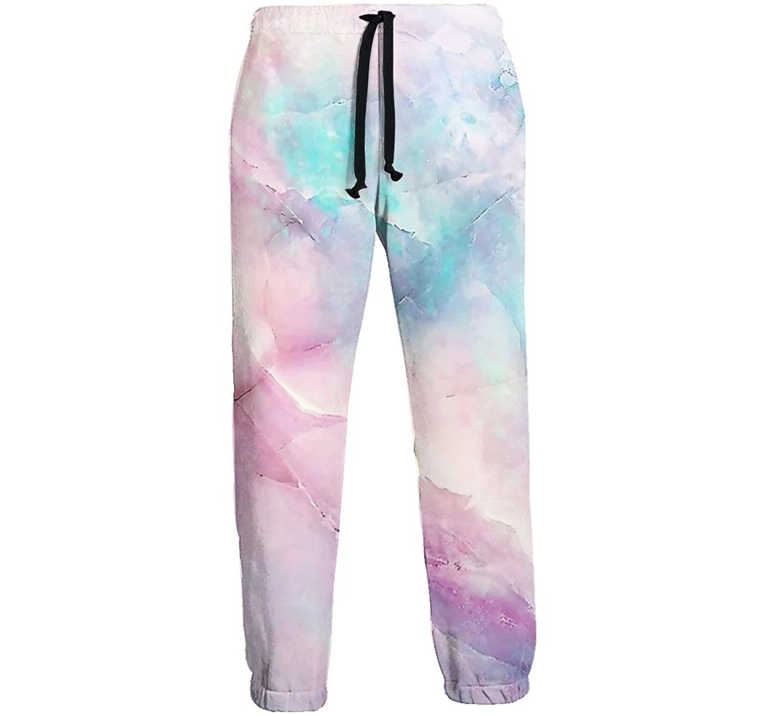 Iridescent Marble Casual Hip Hop Trousers Length Jogger Pants Baggy Drawstring Sweatpants With Pockets Sweatpant