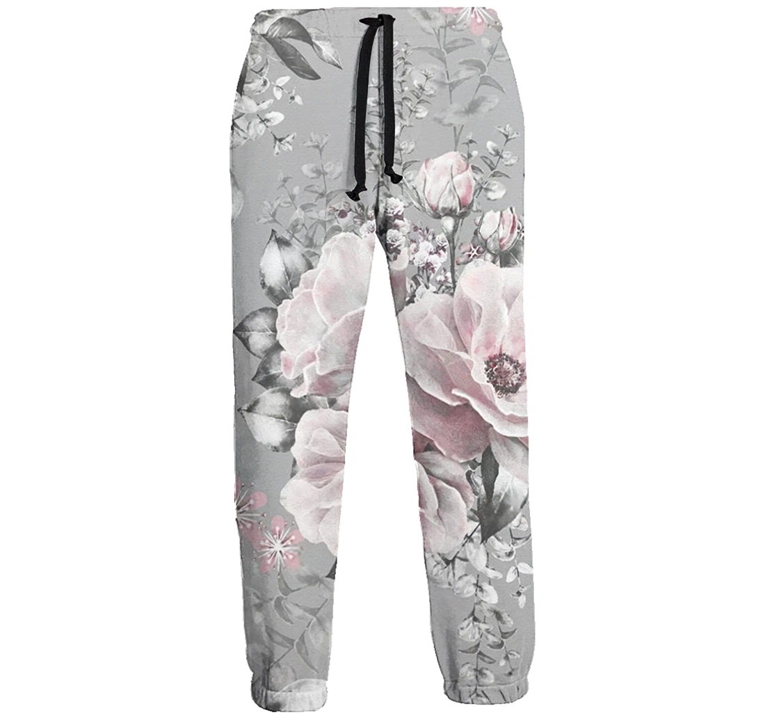 Beautiful Pale Pink Flowers Jogger Pants 3d Sweat Pants Hip Hop Garment Unisex Spring Sweatpants Sweatpant