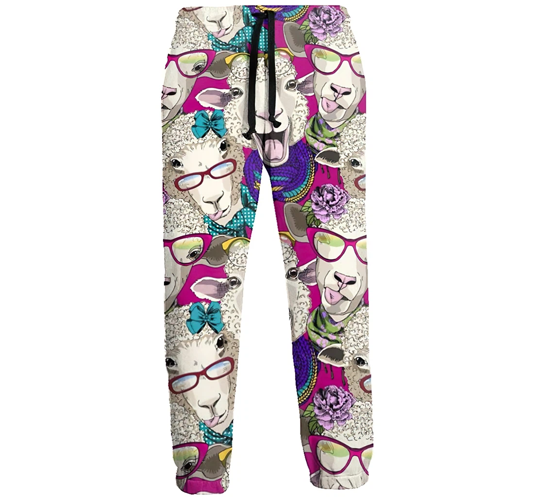 Dressed Sheeps Casual Hip Hop Trousers Length Jogger Pants Baggy Drawstring Sweatpants With Pockets Sweatpant