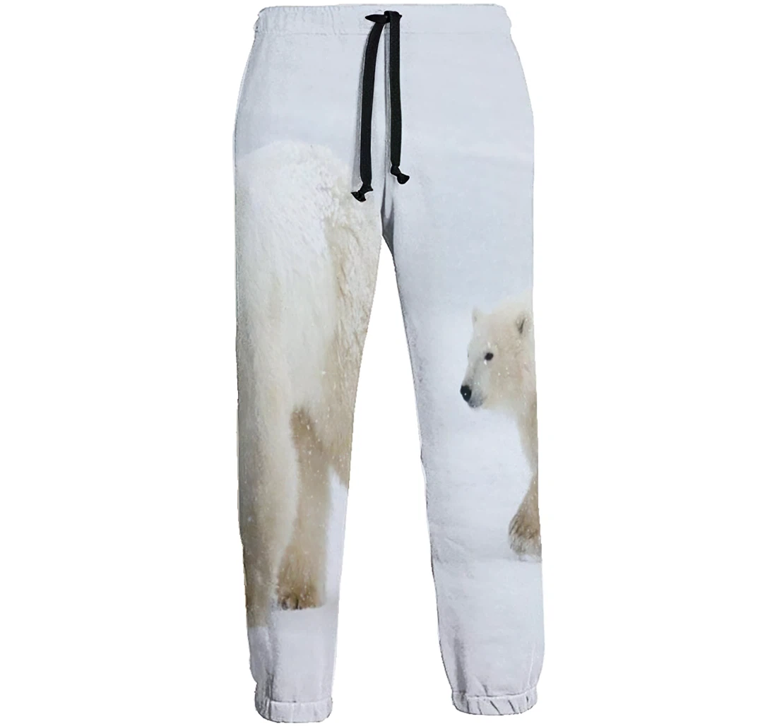 Polar Bears Men's Colored Flowers Casual Hip Hop Trousers Length Jogger Pants Baggy Drawstring Sweatpants With Pockets Sweatpant