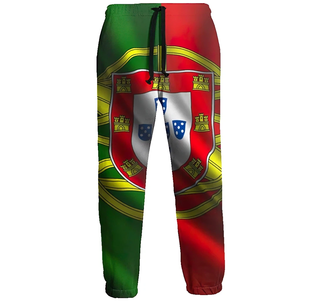 Portugal Flag Unisex 3d Graphic Jogger Pants Lightweight Comfortable Baggy Sweatpants With Drawstring Pockets Sweatpant