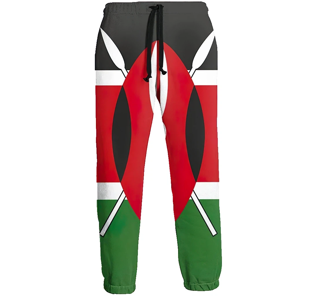 Kenya Flag Jogger Pants 3d Sweat Pants Hip Hop Garment Unisex Spring Sweatpants Sweatpant