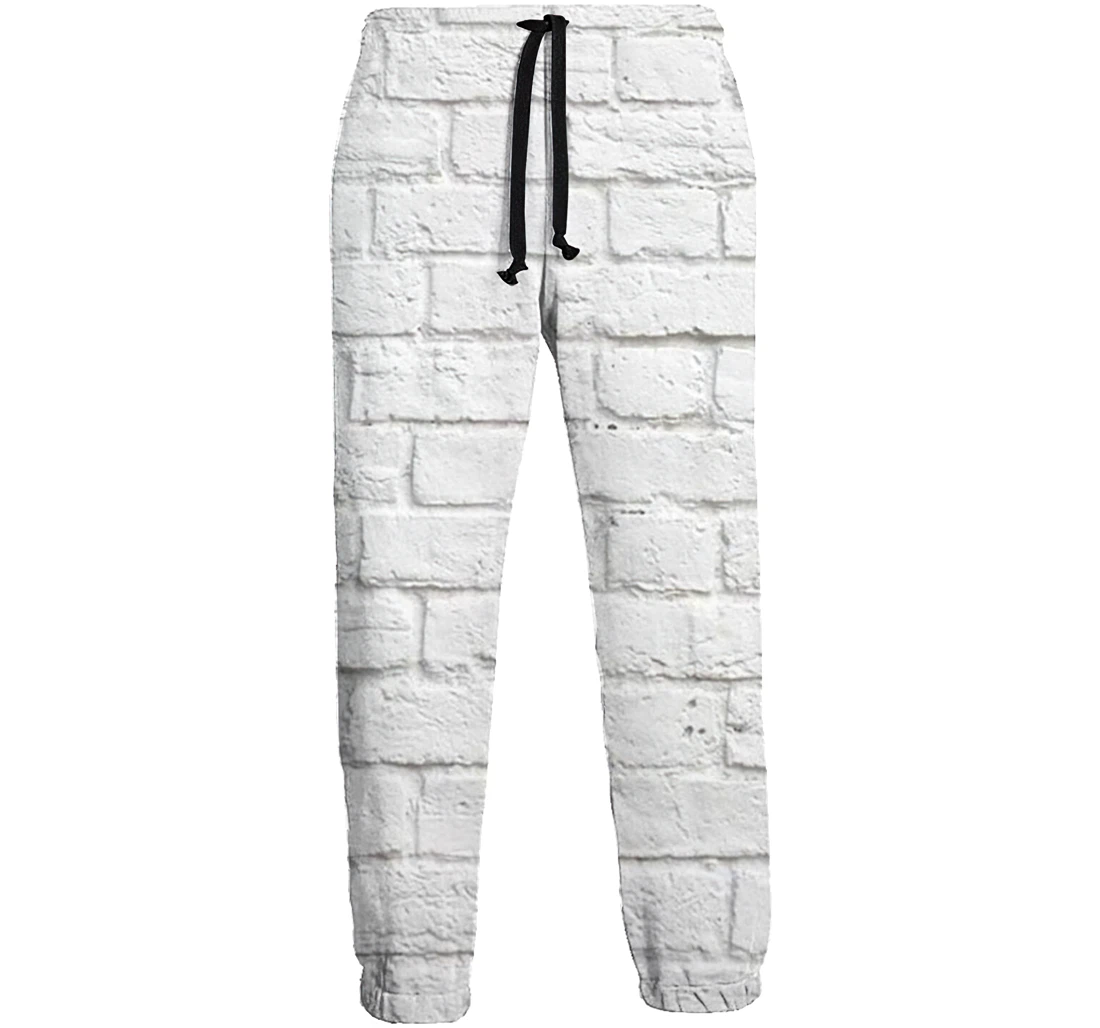 Aesthetic White Brickwall Background Jogger Pants 3d Sweat Pants Hip Hop Garment Unisex Spring Sweatpants Sweatpant