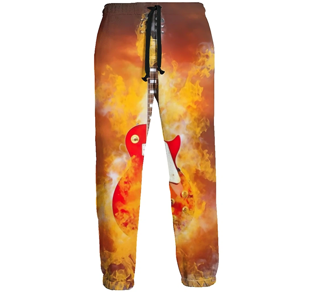 Rock N Roll Unisex 3d Graphic Jogger Pants Lightweight Comfortable Baggy Sweatpants With Drawstring Pockets Sweatpant