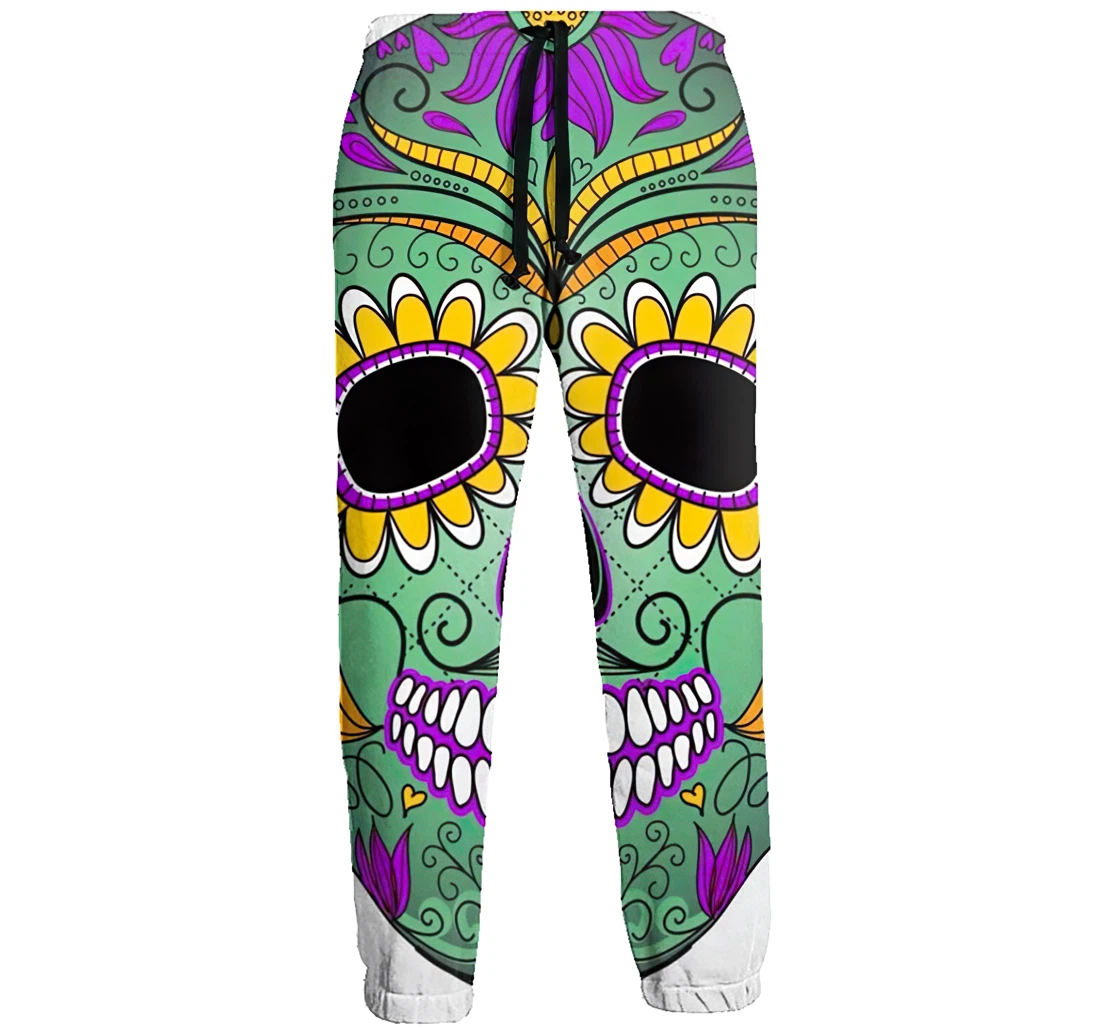 Colorful Skull R Menwomen Sweatpants Funny Joggers Pants Sports Trousers With Drawstring Sweatpant