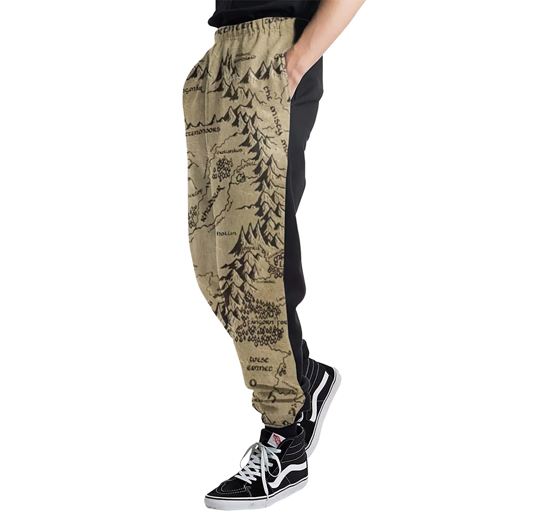 Middle Earth Map Jogger Pants 3d Sweat Pants Hip Hop Garment Unisex Spring Sweatpants Sweatpant