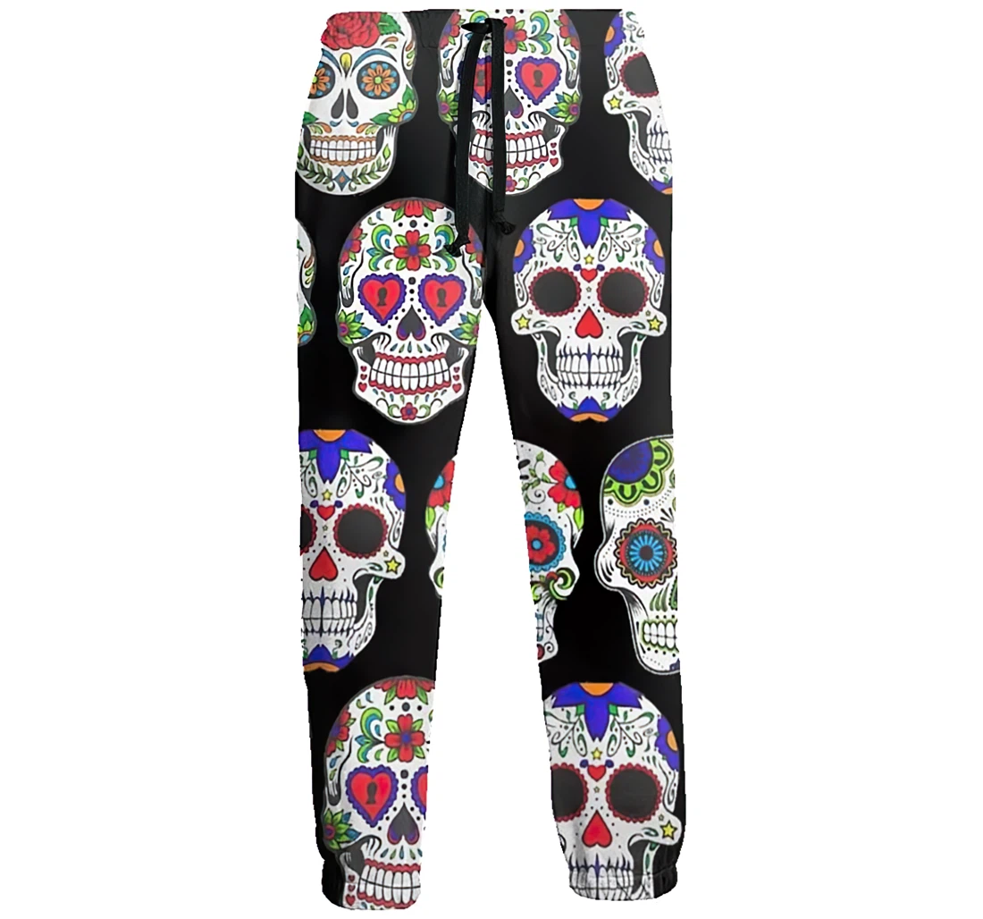 Sugar Skulls Unisex 3d Graphic Jogger Pants Lightweight Comfortable Baggy Sweatpants With Drawstring Pockets Sweatpant