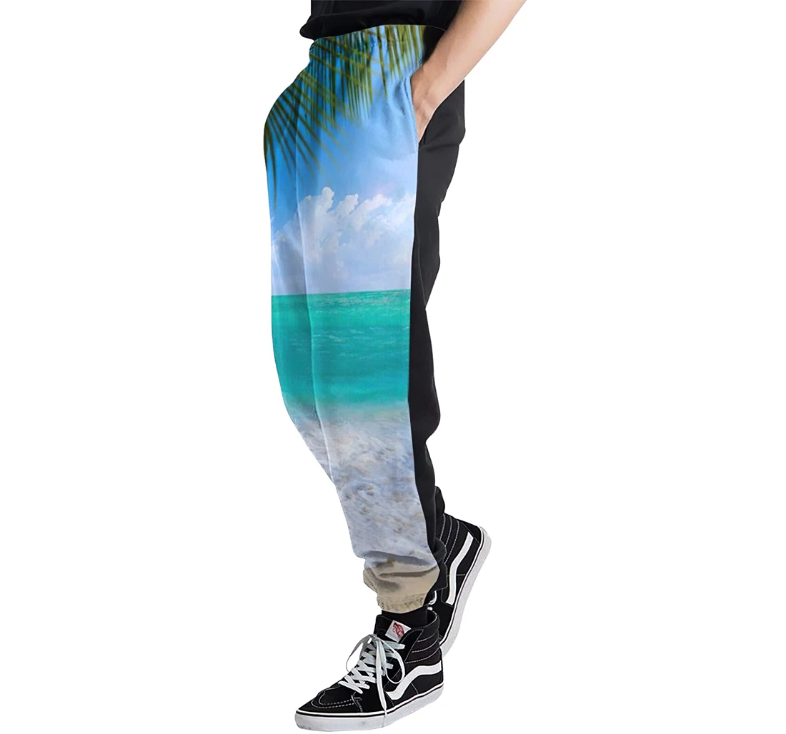 Sunny Beach Tree Unisex 3d Graphic Jogger Pants Lightweight Comfortable Baggy Sweatpants With Drawstring Pockets Sweatpant