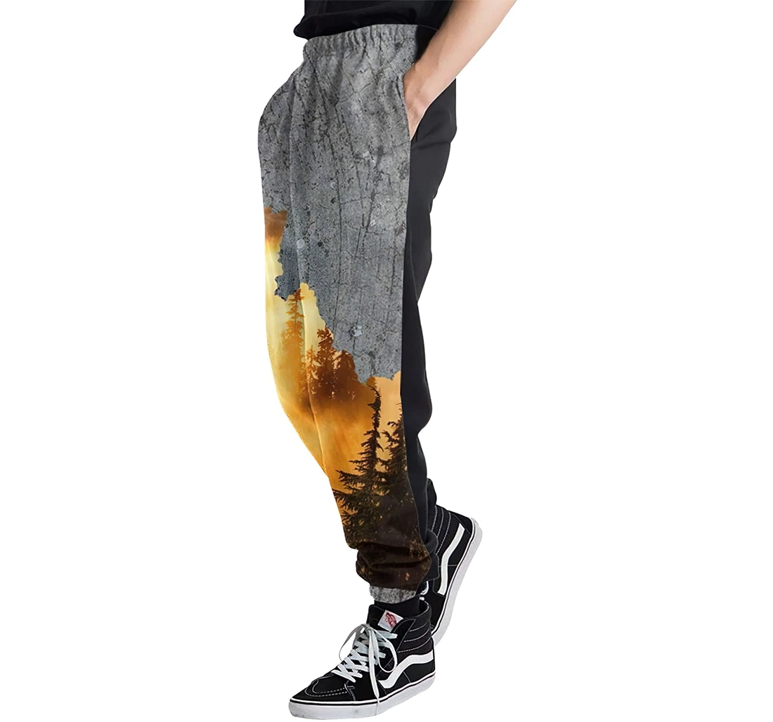 State Of Idaho Casual Hip Hop Trousers Length Jogger Pants Baggy Drawstring Sweatpants With Pockets Sweatpant