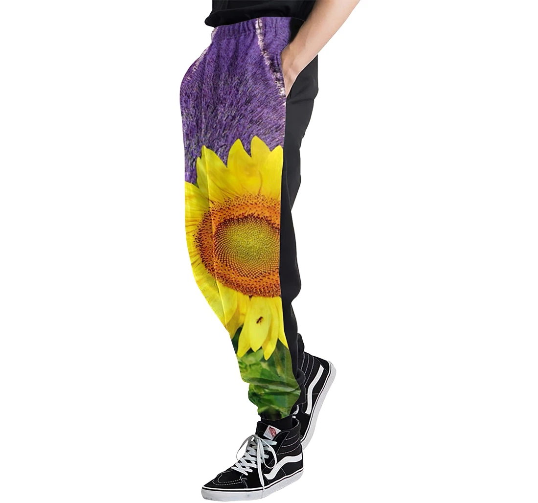 Purple Lavender Field Sunflower Jogger Pants 3d Sweat Pants Hip Hop Garment Unisex Spring Sweatpants Sweatpant