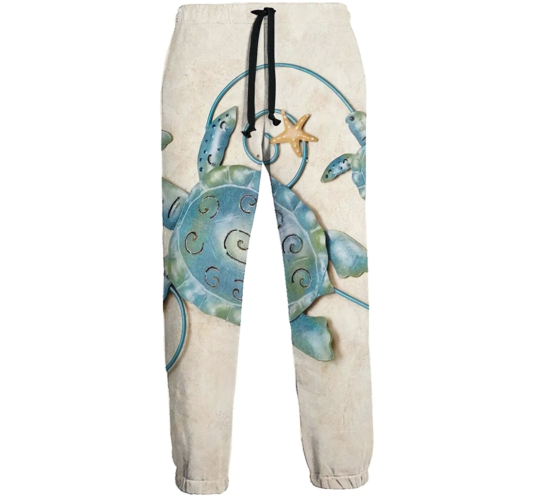 Sea Turtle On Beach Menwomen Sweatpants Funny Joggers Pants Sports Trousers With Drawstring Sweatpant