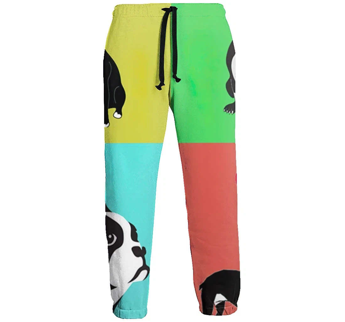 Cute Dogs Unisex 3d Graphic Jogger Pants Lightweight Comfortable Baggy Sweatpants With Drawstring Pockets White Sweatpant