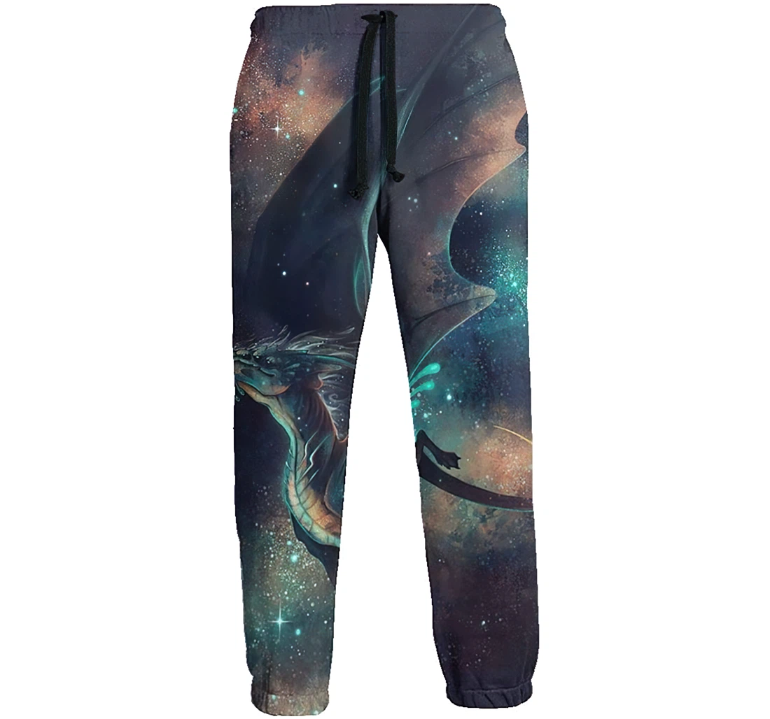 Space Dragon Men's Colored Flowers Casual Hip Hop Trousers Length Jogger Pants Baggy Drawstring Sweatpants With Pockets Sweatpant