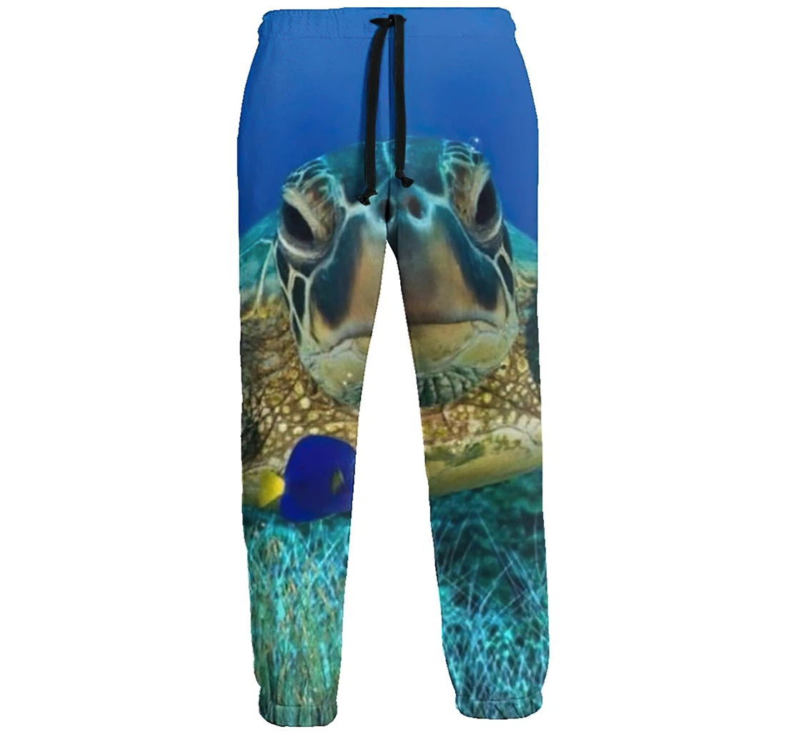 Sea Turtle Under Sea Casual Hip Hop Trousers Length Jogger Pants Baggy Drawstring Sweatpants With Pockets Sweatpant