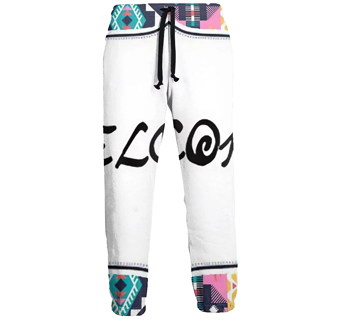 Welcome Doormat With Ethnic Print Jogger Pants 3d Sweat Pants Hip Hop Garment Unisex Spring Sweatpants Sweatpant