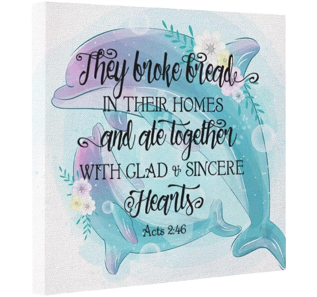 Unframed Poster - Quotes Sayings They Broke Bread In Their Homes On Art Print