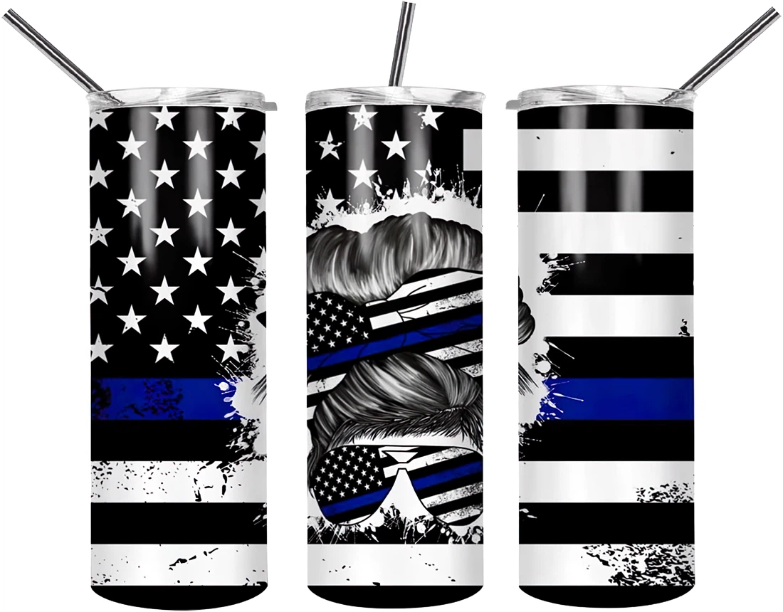 Tumblers 17 Oz Glitter skinny tumbler blue flag mom wrap tapered straight template