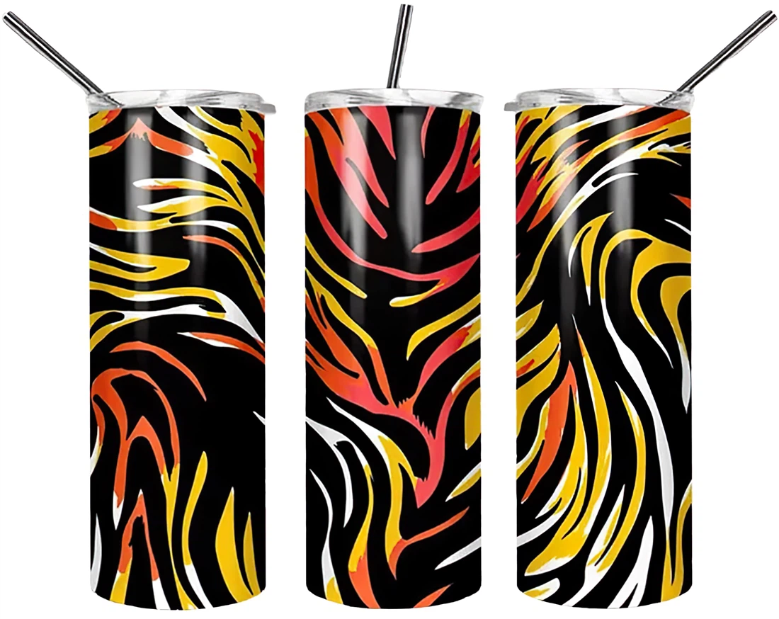 Personalized Name Color Of Life Ten Stainless Steel Skinny Tumblers 17 Oz Glitter with Lid and Plastic Straws Travel Mug