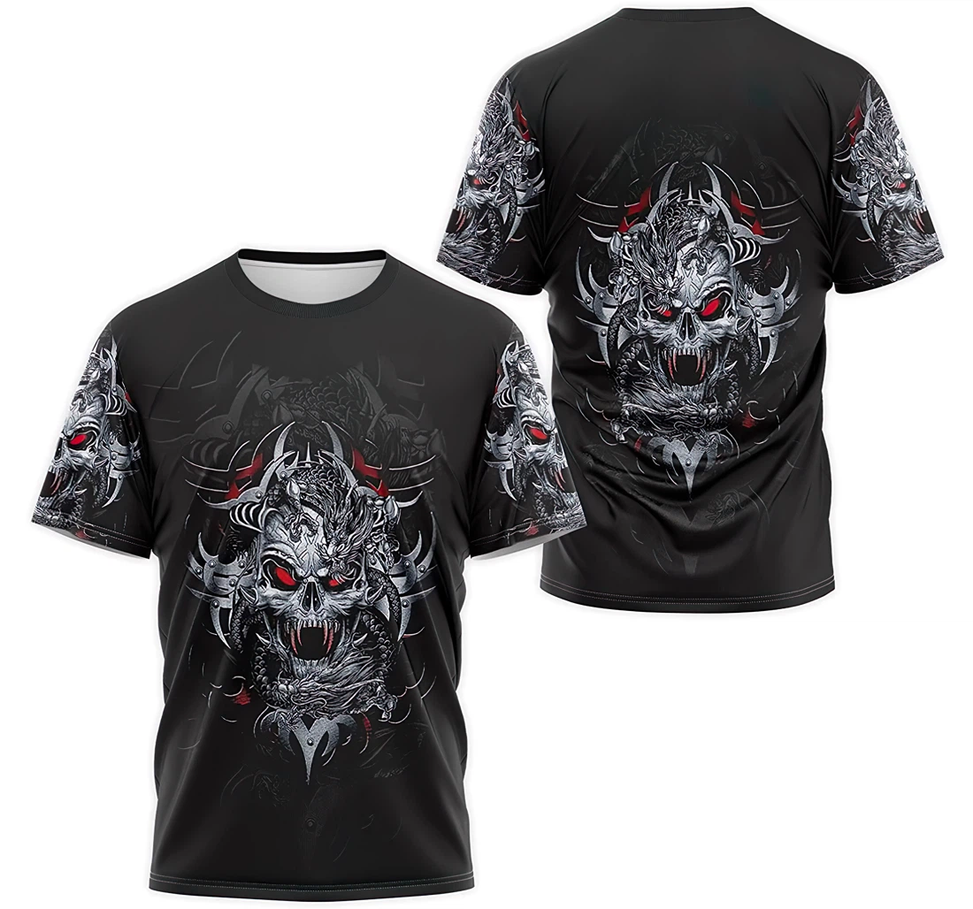 T-Shirt, Hoodie - Skull Red Eyes Machines 3D Printed