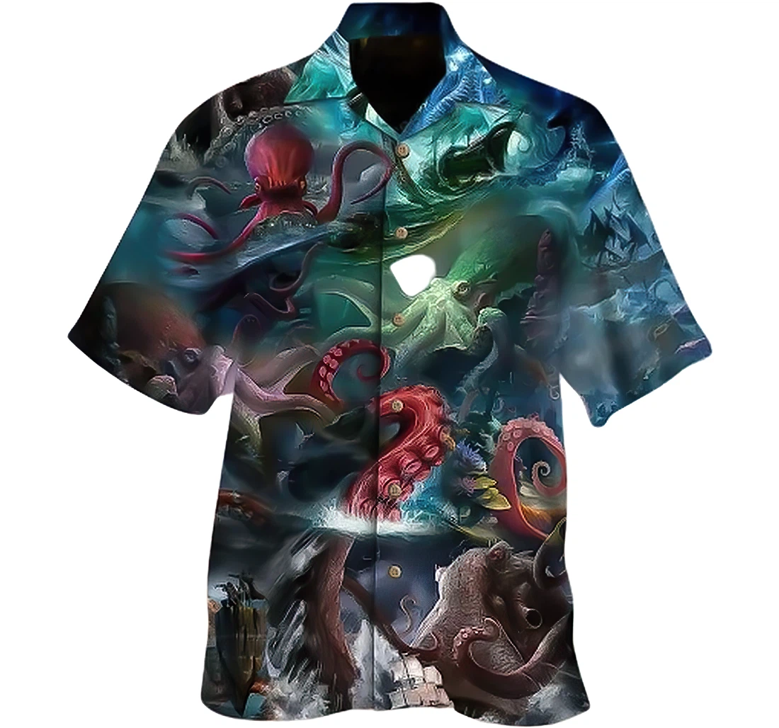 Seas The Day Just Like The Octopus Soft And Hawaiian Shirt, Button Up Aloha Shirt For Men, Women