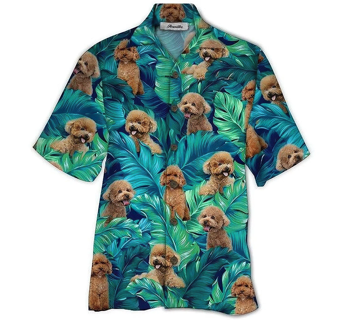 Poodle Soft And Hawaiian Shirt, Button Up Aloha Shirt For Men, Women