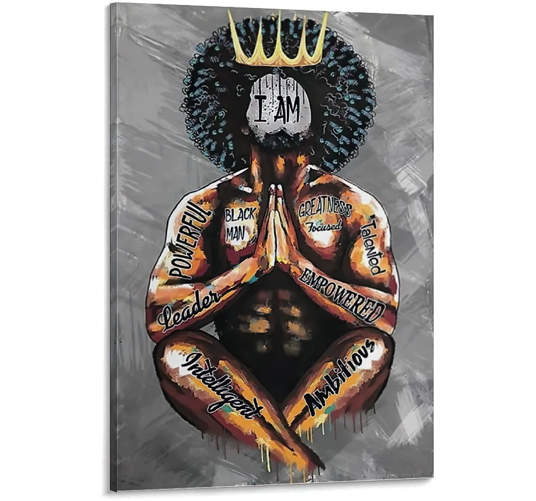 Art, Black King Landscape Frame-1 Printed Poster, Framed Canvas, Wall Art