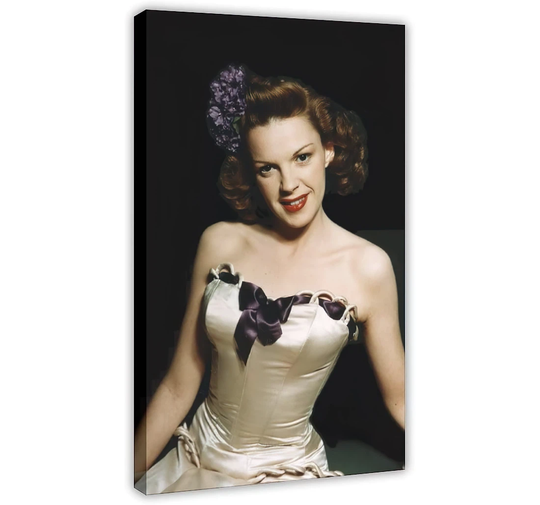 Judy Garland American Famous Singer Actress Sexy Female Star Printed Poster, Framed Canvas, Wall Art