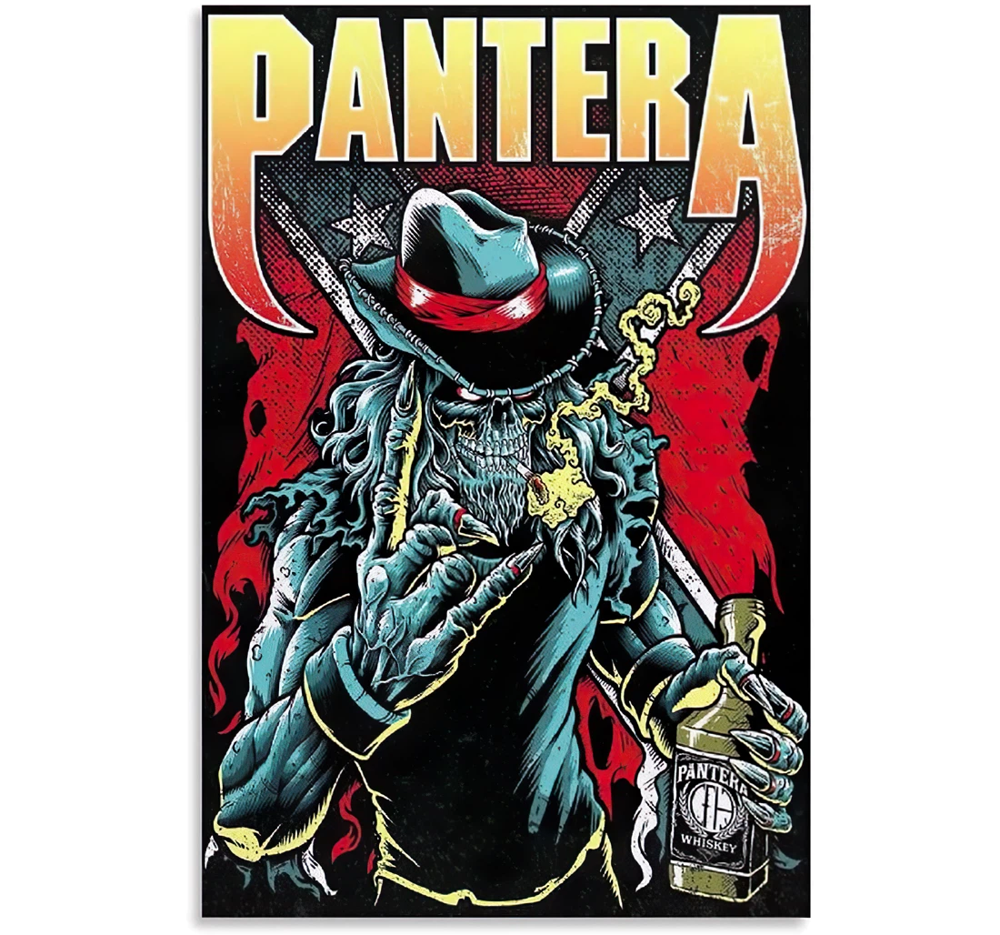 Pantera Cowboy From Hell Printed Poster, Framed Canvas, Wall Art