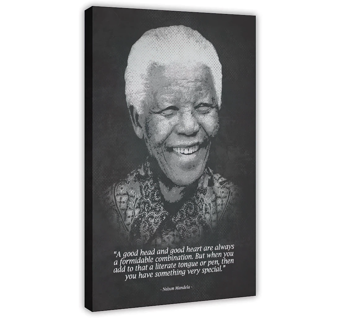 Nelson Mandela Political Celebrity Quotes Printed Poster, Framed Canvas, Wall Art