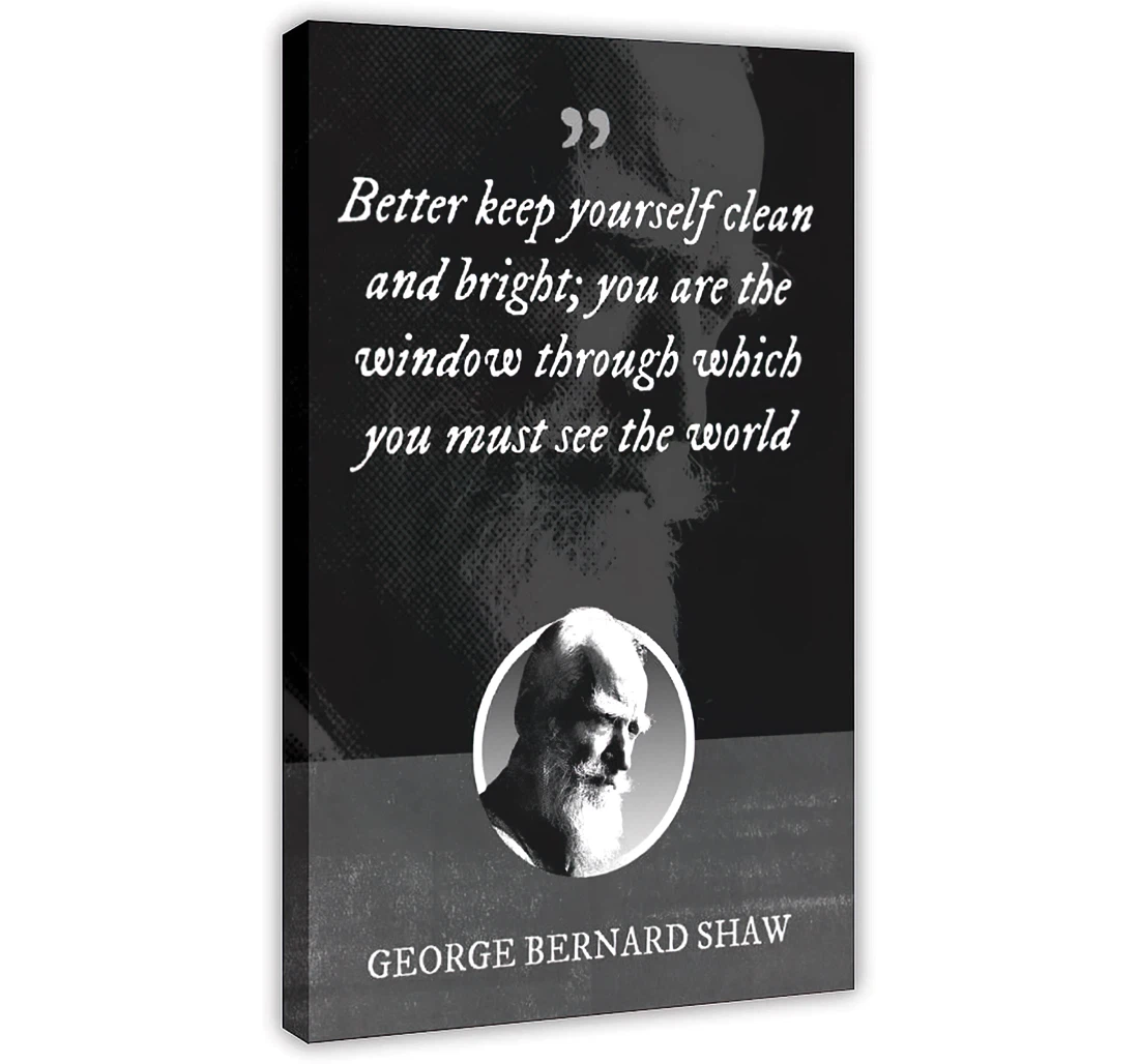 George Bernard Shaw Celebrity Quotes Printed Poster, Framed Canvas, Wall Art