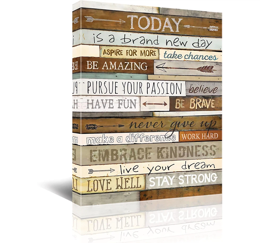 Today Is A Brand New Day Printed Poster, Framed Canvas, Wall Art