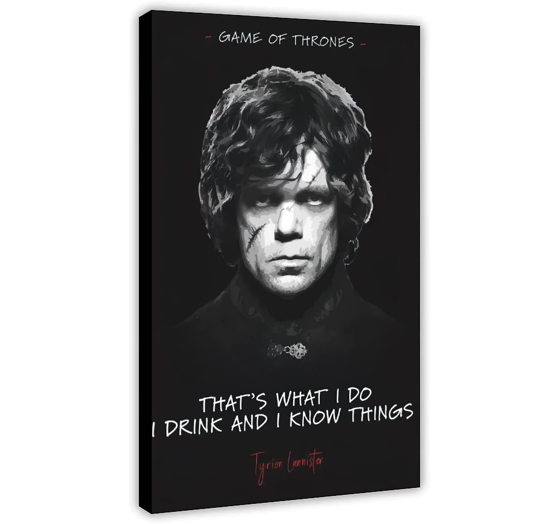 Tyrion Lannister Printed Poster, Framed Canvas, Wall Art