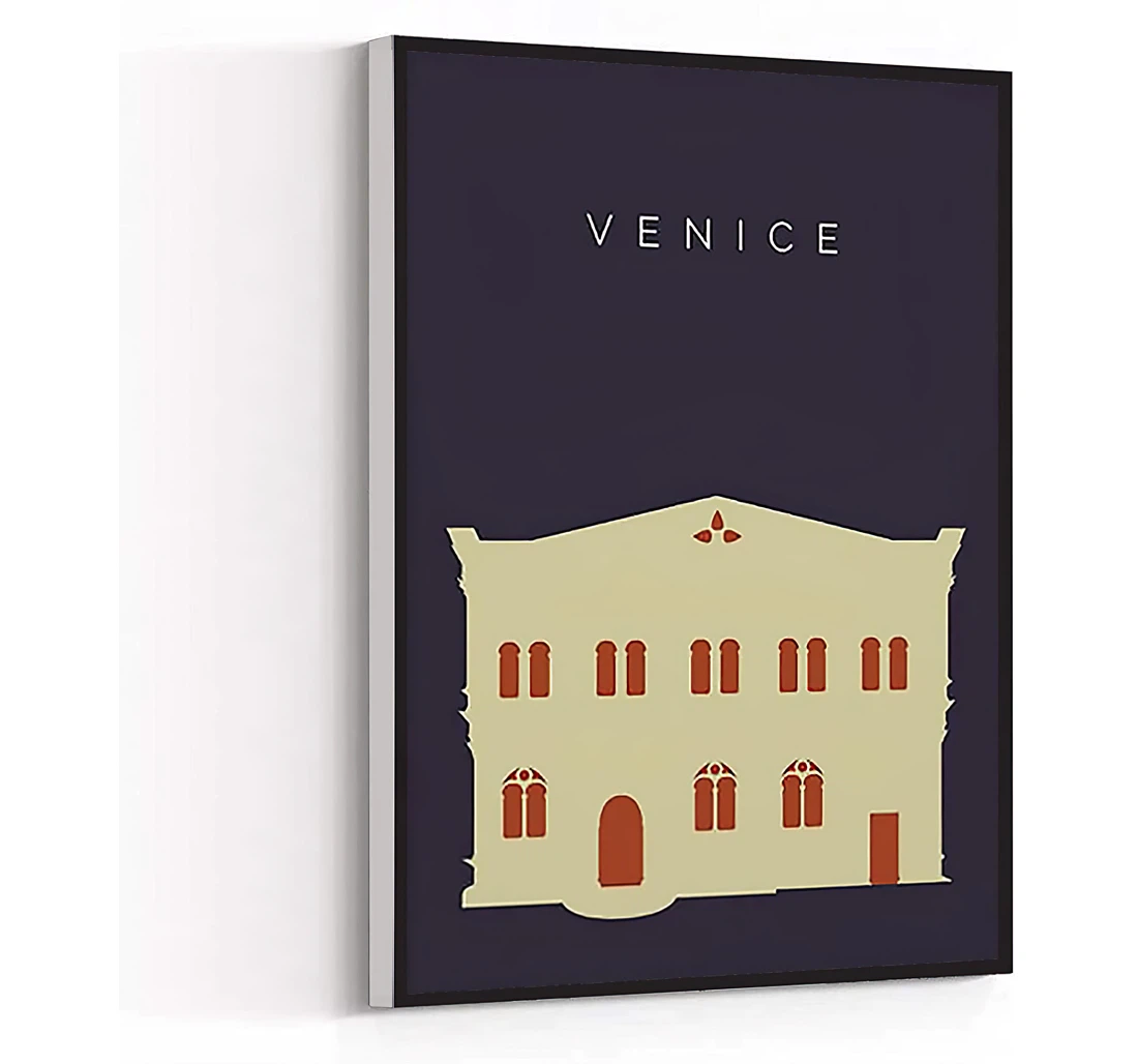 Quotes Women's Venice Landmark Scuola Grande Di San Rocco City Printed Poster, Framed Canvas, Wall Art