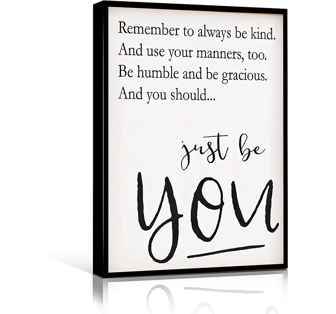 Just Be You Printed Poster, Framed Canvas, Wall Art