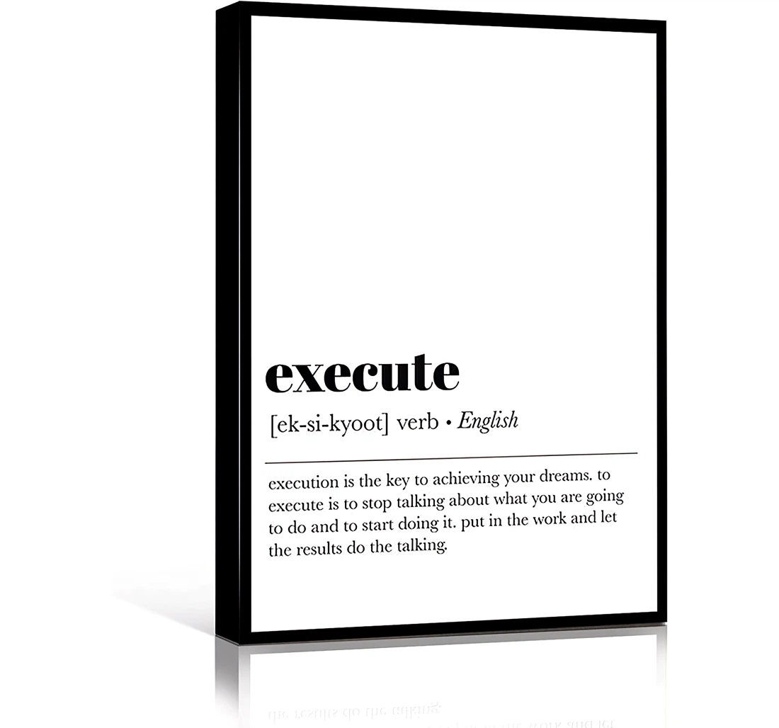 Ny Friends Execute Definition Printed Poster, Framed Canvas, Wall Art