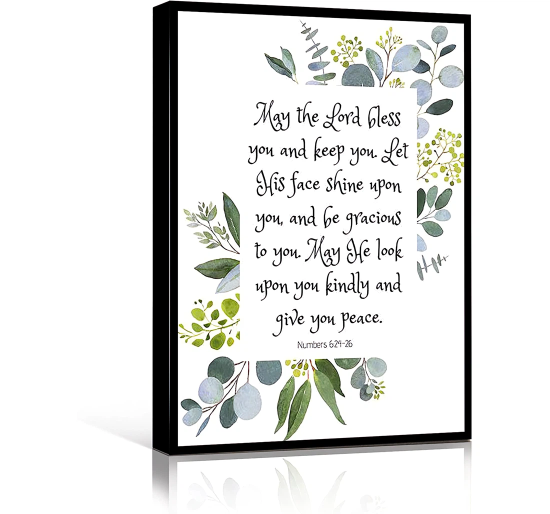 Baby Quotes May The Lord Bless You And Keep You Numbers Bible Verse Christian Printed Poster, Framed Canvas, Wall Art