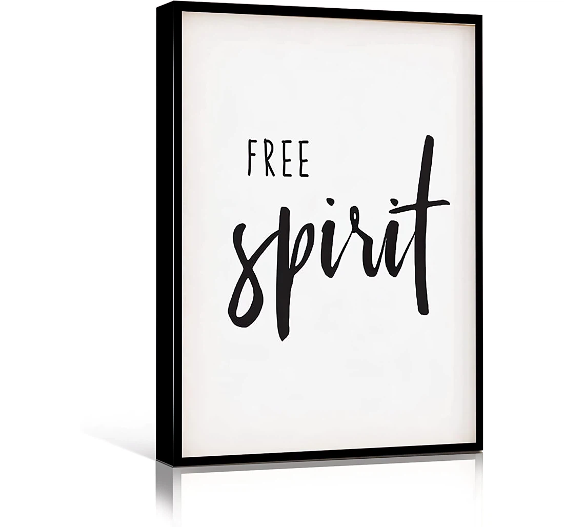 Quotes Free Spirit Girl Girl Printed Poster, Framed Canvas, Wall Art