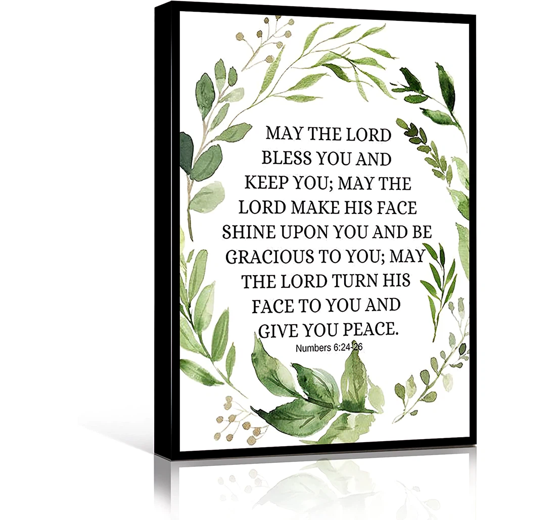 Gaming Little Girls Quotes May The Lord Bless You And Keep You Numbers Bible Verse Christian Printed Poster, Framed Canvas, Wall Art