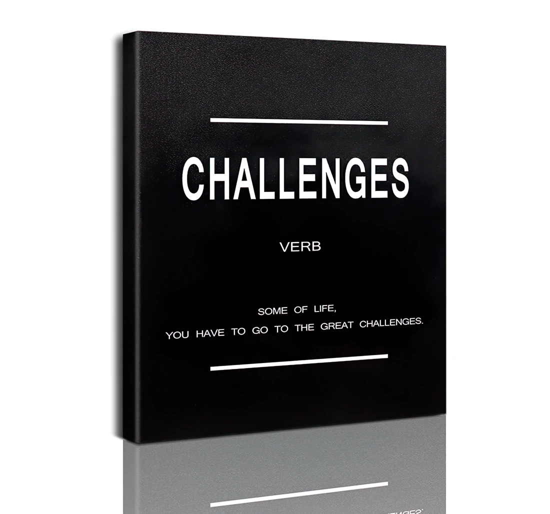 Challenges Printed Poster, Framed Canvas, Wall Art