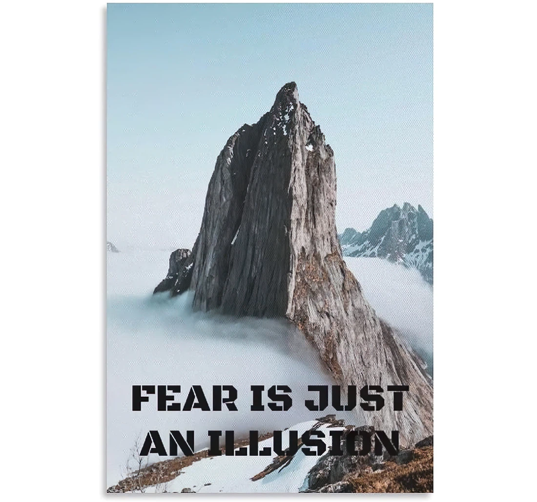 Fear Is Just An Illusion On Printed Poster, Framed Canvas, Wall Art