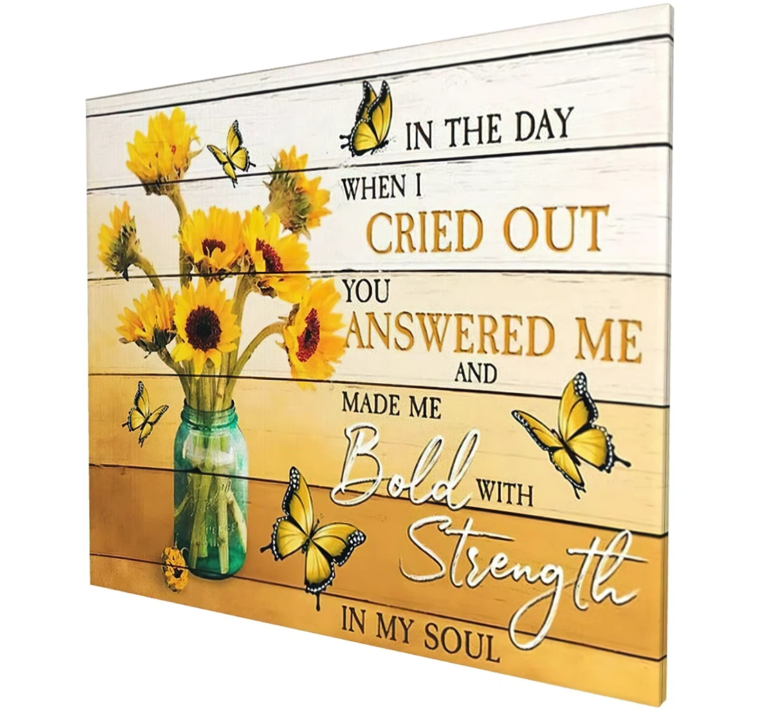 In The Day When I Cried Out You Answered Me Printed Poster, Framed Canvas, Wall Art